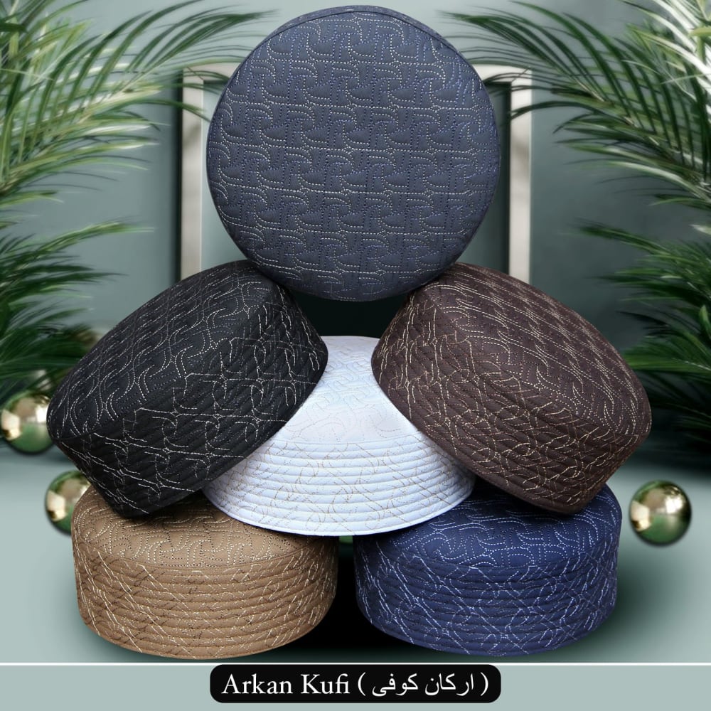 Arkan Kufi Cap – Comfortable Islamic Prayer Cap
